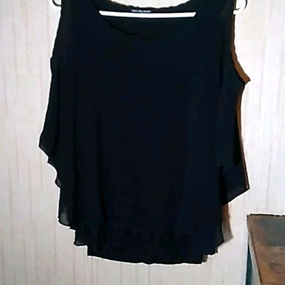 Black Flowy Shirt